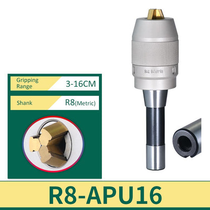 R8-APU16 Integrated Drill Chuck with Metric Thread - Da Blacksmith