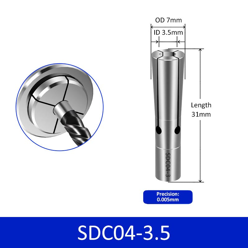 SDC04-3.5 High Accuracy Elastic Back-Pull Collets - Da Blacksmith