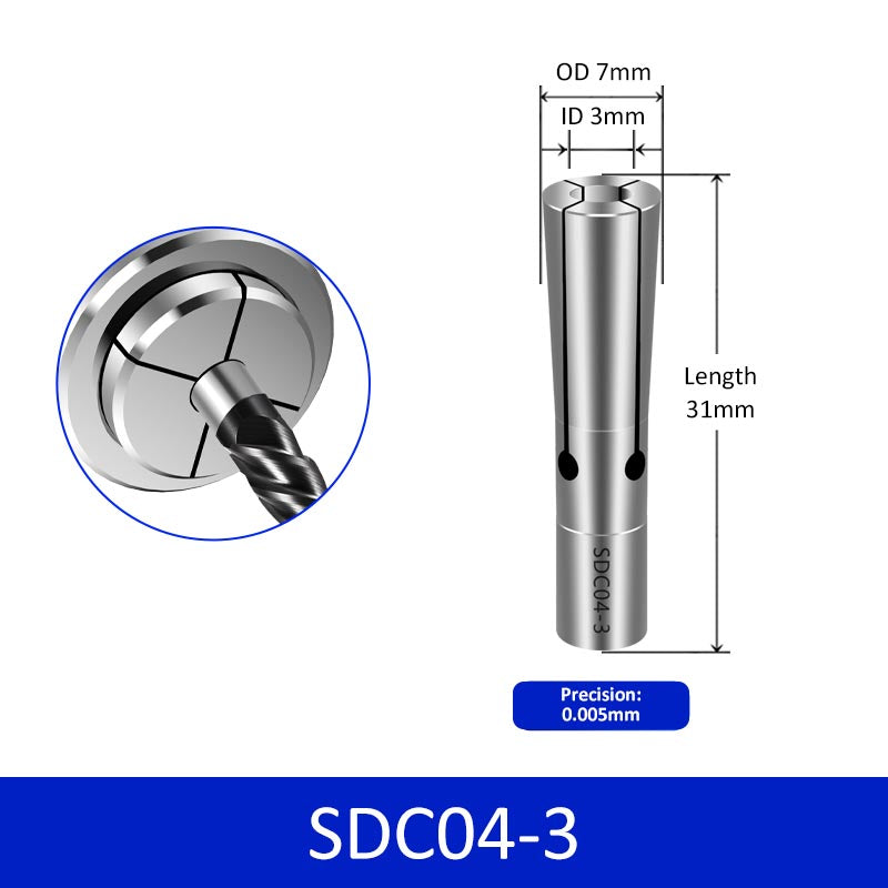 SDC04-3 High Accuracy Elastic Back-Pull Collets - Da Blacksmith