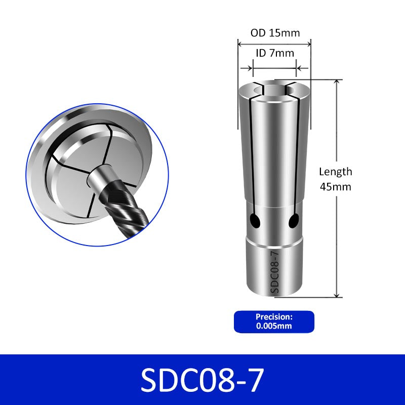SDC08-7 High Accuracy Elastic Back-Pull Collets - Da Blacksmith
