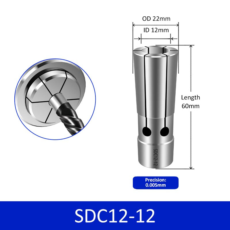 SDC12-12 High Accuracy Elastic Back-Pull Collets - Da Blacksmith