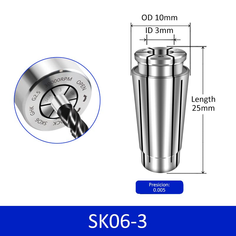 SK06-3 High Accuracy Collet for CNC High Speed Machine Milling Cutter Collet Chuck - Da Blacksmith