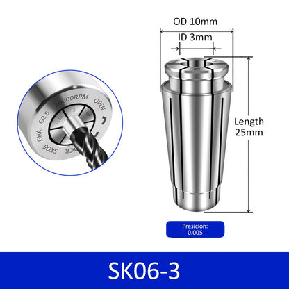 SK06-3 High Accuracy Collet for CNC High Speed Machine Milling Cutter Collet Chuck - Da Blacksmith