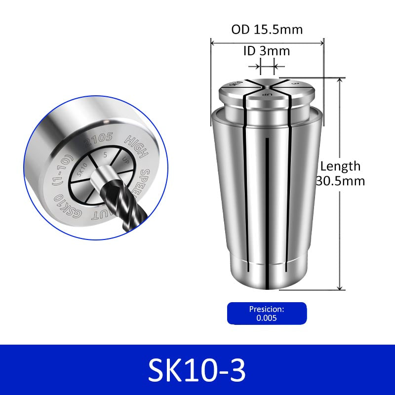 SK10-3 High Accuracy Collet for CNC High Speed Machine Milling Cutter Collet Chuck - Da Blacksmith