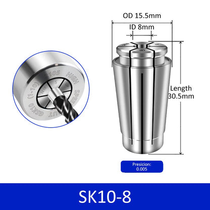 SK10-8 High Accuracy Collet for CNC High Speed Machine Milling Cutter Collet Chuck - Da Blacksmith