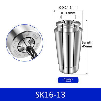 SK16-13 High Accuracy Collet for CNC High Speed Machine Milling Cutter Collet Chuck - Da Blacksmith