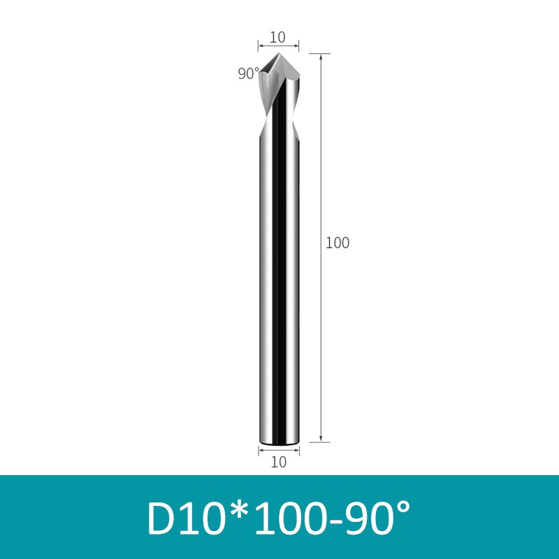 10mm Diameter 100mm Length 90° HRC58 Tungsten Carbide Solid Center Drill for Non-ferrous - Da Blacksmith