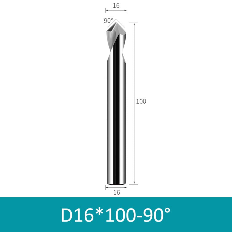 16mm Diameter 100mm Length 90° HRC58 Tungsten Carbide Solid Center Drill for Non-ferrous - Da Blacksmith