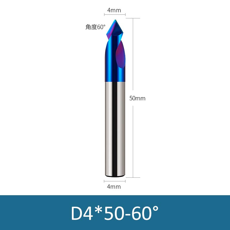 4mm Diameter 50mm Length 60° HRC65 Tungsten Carbide Solid Center Drill Chamfering Knife - Da Blacksmith