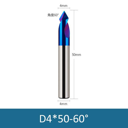 4mm Diameter 50mm Length 60° HRC65 Tungsten Carbide Solid Center Drill Chamfering Knife - Da Blacksmith