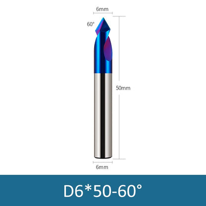 6mm Diameter 50mm Length 60° HRC65 Tungsten Carbide Solid Center Drill Chamfering Knife - Da Blacksmith