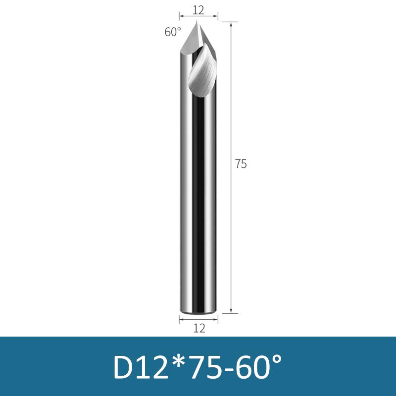 12mm Diameter 75mm Length 60° HRC58 Tungsten Carbide Solid Center Drill for Non-ferrous - Da Blacksmith