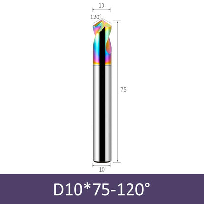 10mm Diameter 75mm Length Colorful 120° CNC Center Drill Tungsten Carbide Chamfering Drill - Da Blacksmith