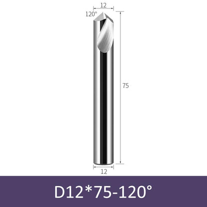 12mm Diameter 75mm Length 120° HRC58 Tungsten Carbide Solid Center Drill for Non-ferrous - Da Blacksmith