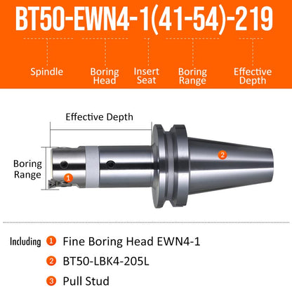 BT50-EWN4-1(41-54)-219L Fine Boring Cutter Tuning Head Adjustable Tool Holder - Da Blacksmith