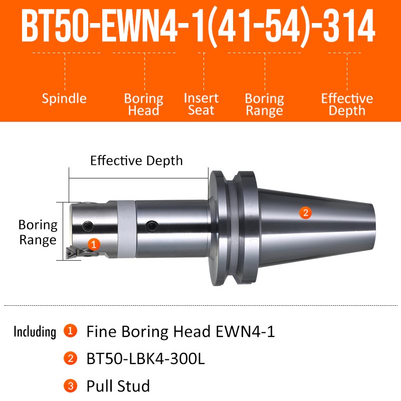 BT50-EWN4-1(41-54)-314L Fine Boring Cutter Tuning Head Adjustable Tool Holder - Da Blacksmith