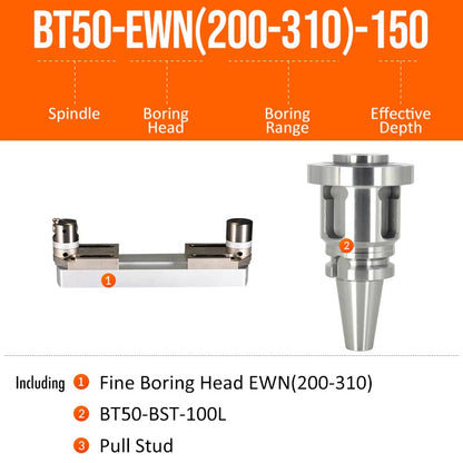 BT50-EWN(200-310)-150L Fine Boring Cutter Tuning Head Adjustable Tool Holder - Da Blacksmith