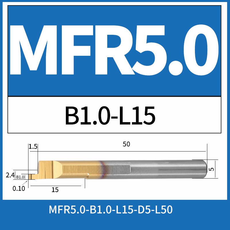 MFR5-B1.0-L15 CNC Solid Carbide Internal Face Grooving Boring Bar