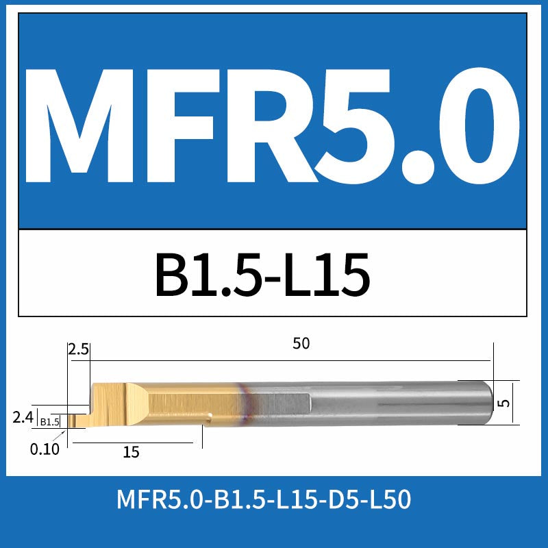 MFR5-B1.5-L15 CNC Solid Carbide Internal Face Grooving Boring Bar