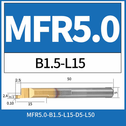 MFR5-B1.5-L15 CNC Solid Carbide Internal Face Grooving Boring Bar