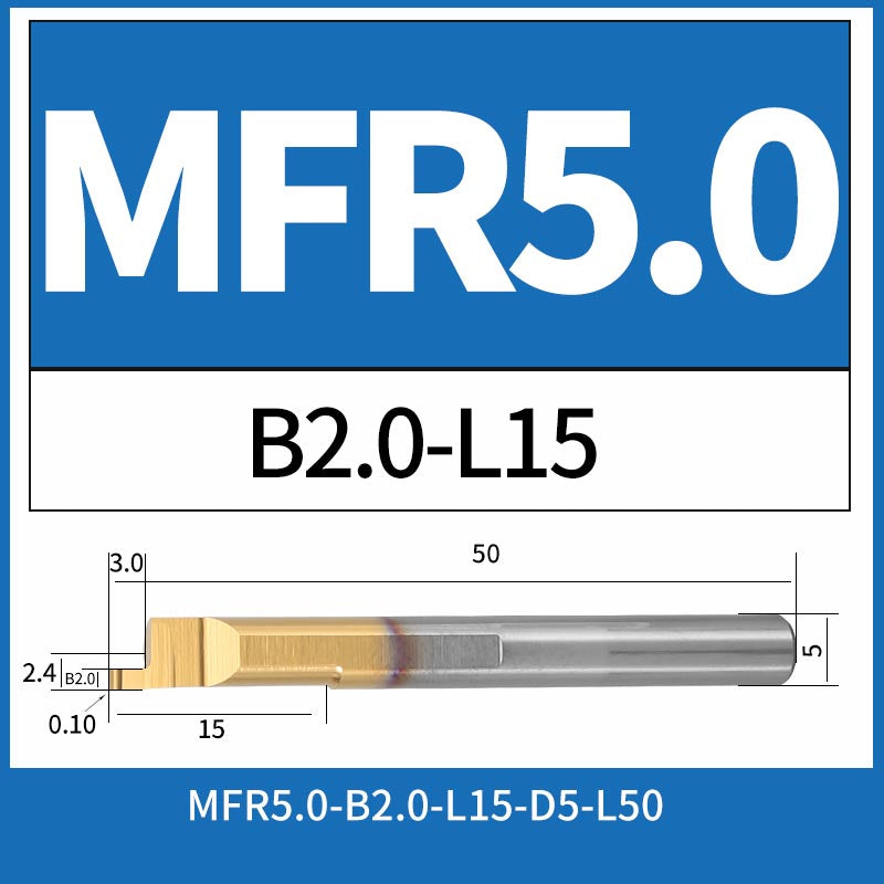 MFR5-B2.0-L15 CNC Solid Carbide Internal Face Grooving Boring Bar