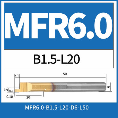 MFR6-B1.5-L20 CNC Solid Carbide Internal Face Grooving Boring Bar