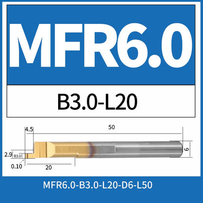 MFR6-B3.0-L20 CNC Solid Carbide Internal Face Grooving Boring Bar