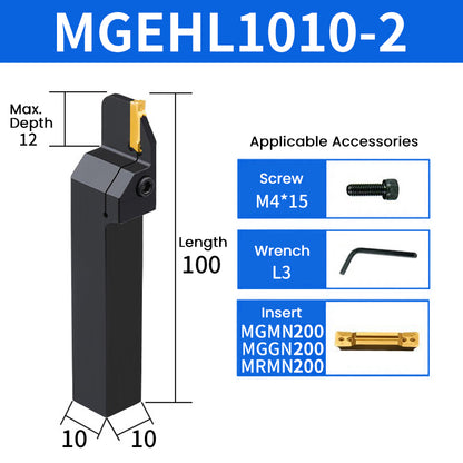 MGEHR/MGEHL1010-2 External Grooving Toolholder