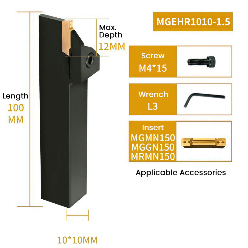 MGEHR/MGEHL1010-1.5 External Grooving Toolholder