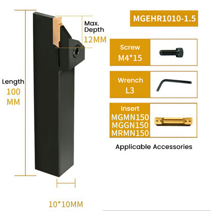 MGEHR/MGEHL1010-1.5 External Grooving Toolholder