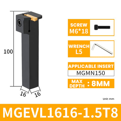 MGEVL1616-1.5T8 External Grooving Toolholder