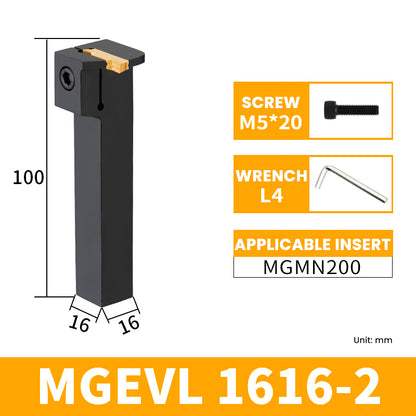 MGEVR/MGEVL1616-2 External Grooving Toolholder