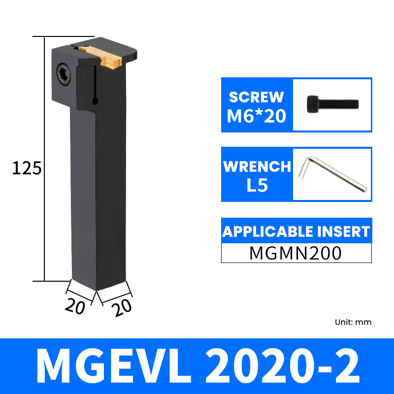 MGEVR/MGEVL2020-2 External Grooving Toolholder