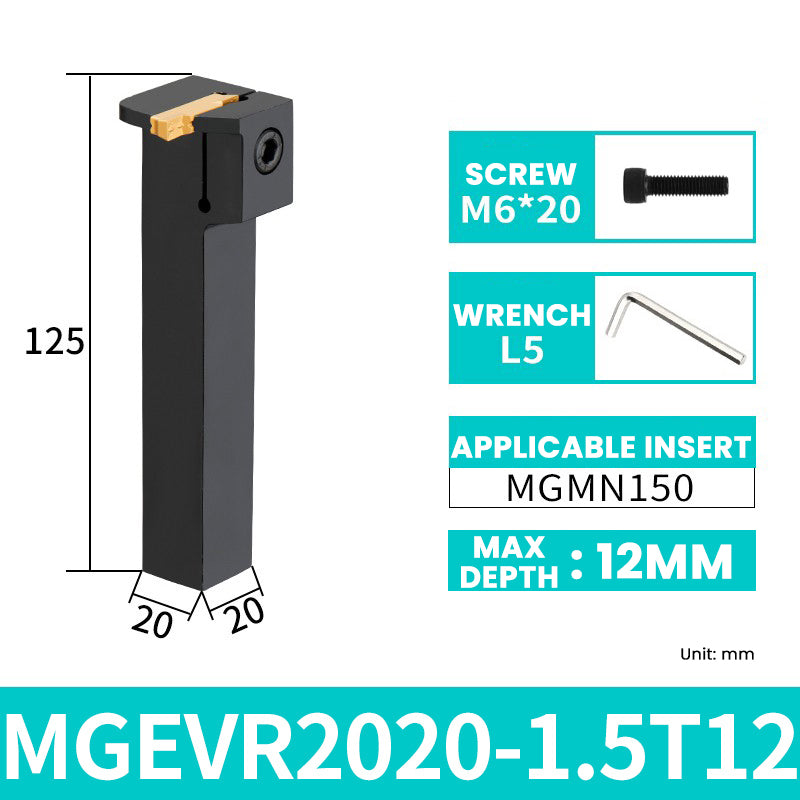 MGEVR/MGEVL2020-1.5T12 External Grooving Toolholder