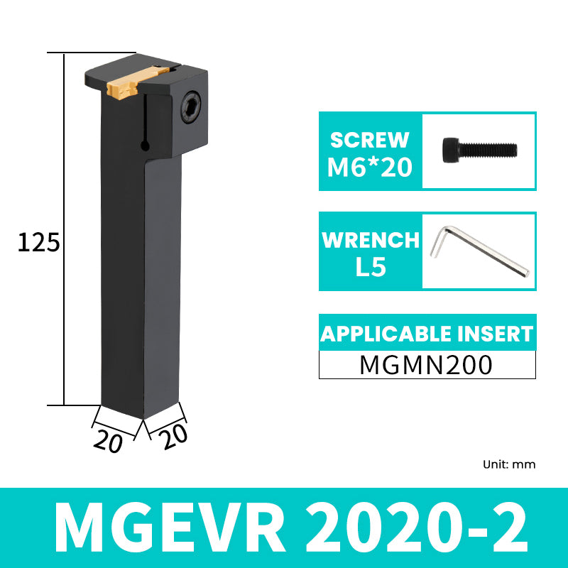 MGEVR/MGEVL2020-2 External Grooving Toolholder