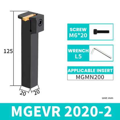 MGEVR/MGEVL2020-2 External Grooving Toolholder