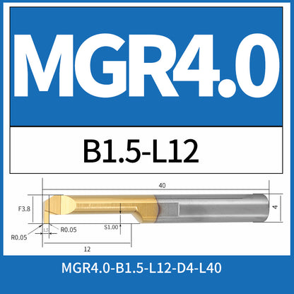 MGR4-B1.5-L12 CNC Solid Carbide Internal Grooving Boring Bar