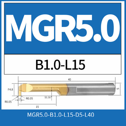 MGR5-B1.0-L15 CNC Solid Carbide Internal Grooving Boring Bar