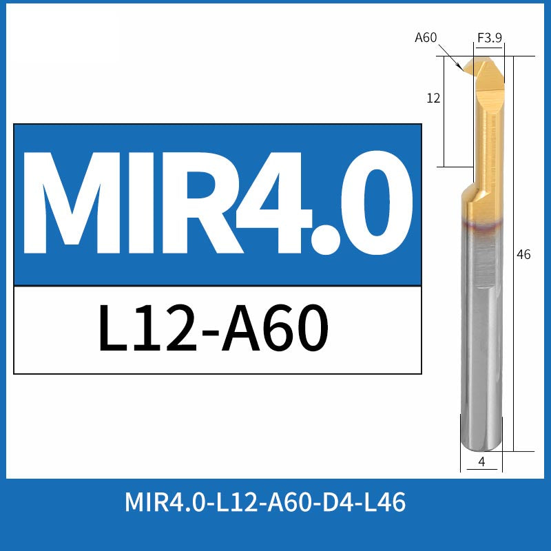 MIR4.0-L12-A60 CNC Solid Carbide Threading Boring Bar Internal Turning