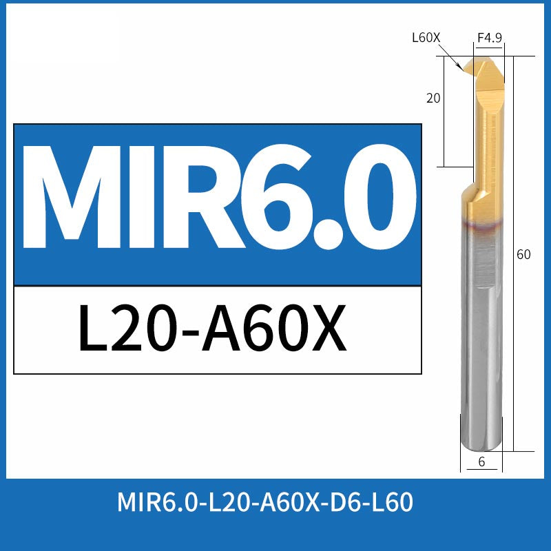 MIR6.0-L20-A60X CNC Solid Carbide Threading Boring Bar Internal Turning