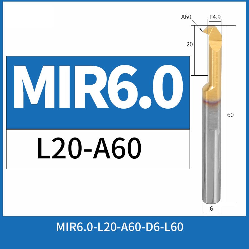 MIR6.0-L20-A60 CNC Solid Carbide Threading Boring Bar Internal Turning