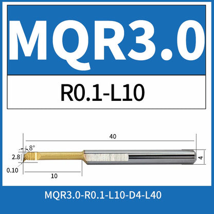 MQR3-R0.1-L10 CNC Solid Carbide 47° I.O. Profiling Boring Bar Internal Turning