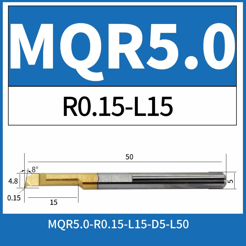 MQR5-R0.15-L15 CNC Solid Carbide 47° I.O. Profiling Boring Bar Internal Turning