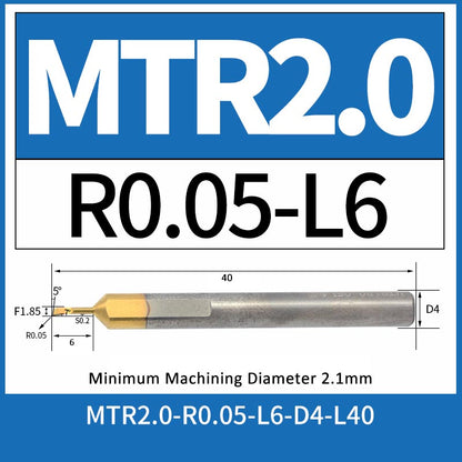 MTR2-R0.05-L6 CNC Solid Carbide I.O. Internal Turning Boring Bar