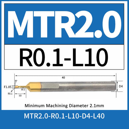 MTR2-R0.1-L10 CNC Solid Carbide I.O. Internal Turning Boring Bar