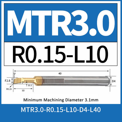 MTR3-R0.15-L10 CNC Solid Carbide I.O. Internal Turning Boring Bar