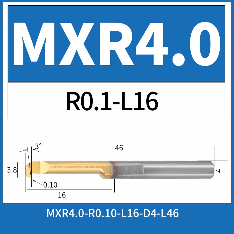 MXR4-R0.1-L16 CNC Solid Carbide Countersunk Boring Bar Internal Turning