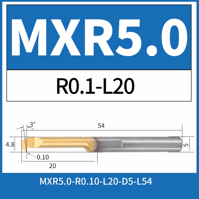 MXR5-R0.1-L20 CNC Solid Carbide Countersunk Boring Bar Internal Turning