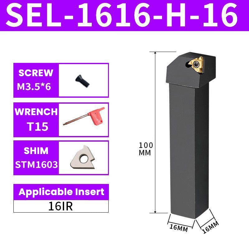 SER/SEL1616H16 CNC External Thread Turning Toolholder