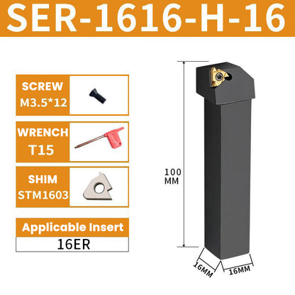 SER/SEL1616H16 CNC External Thread Turning Toolholder